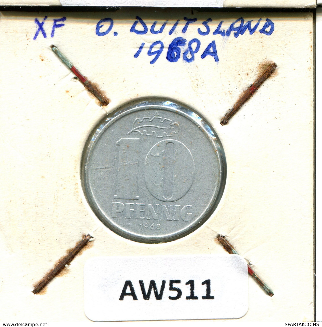 10 PFENNIG 1968 A DEUTSCHLAND Münze GERMANY #AW511.D - 10 Pfennig