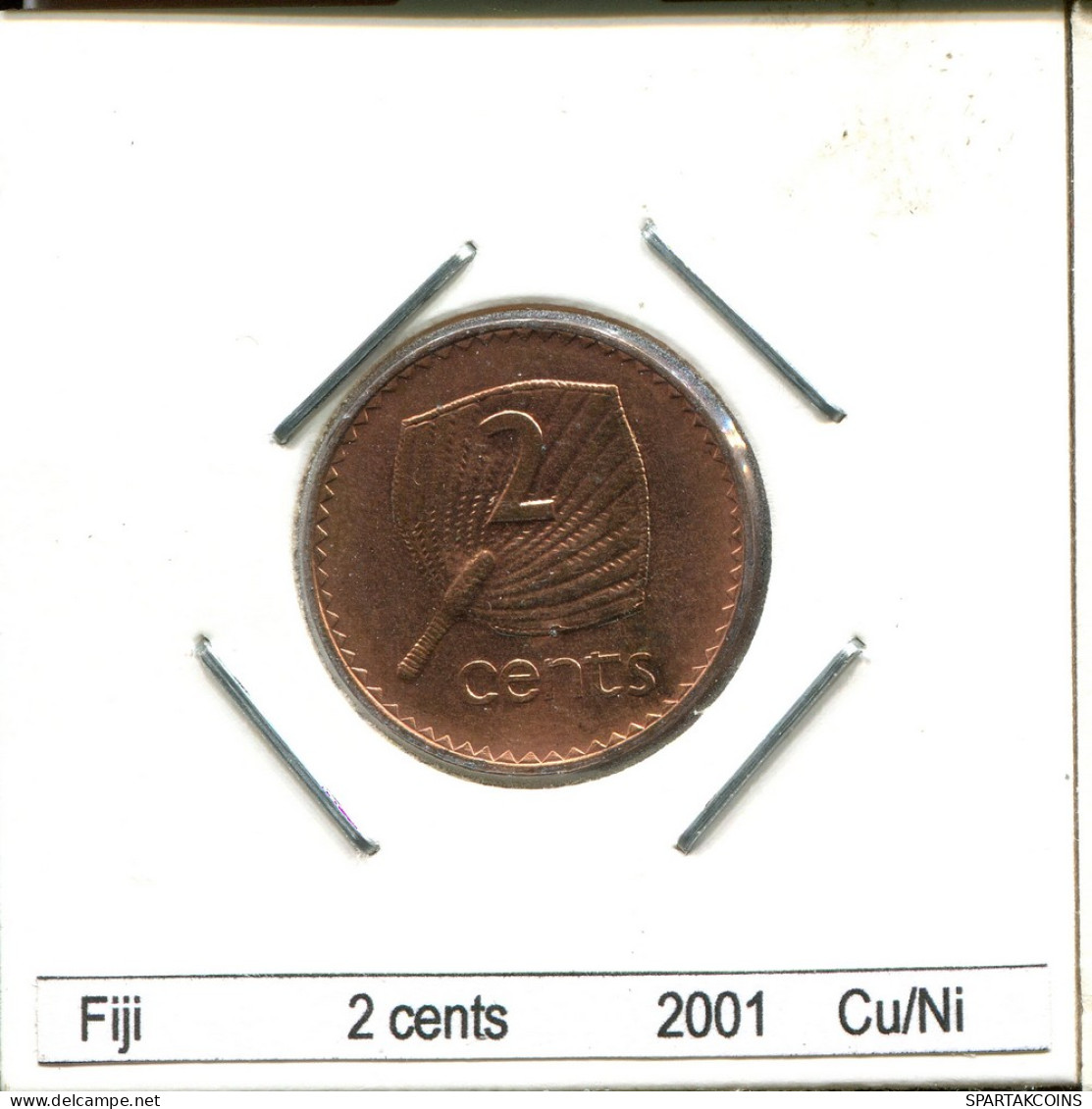 2 CENTS 2001 FIDSCHI FIJI Münze #AS412.D - Fidschi