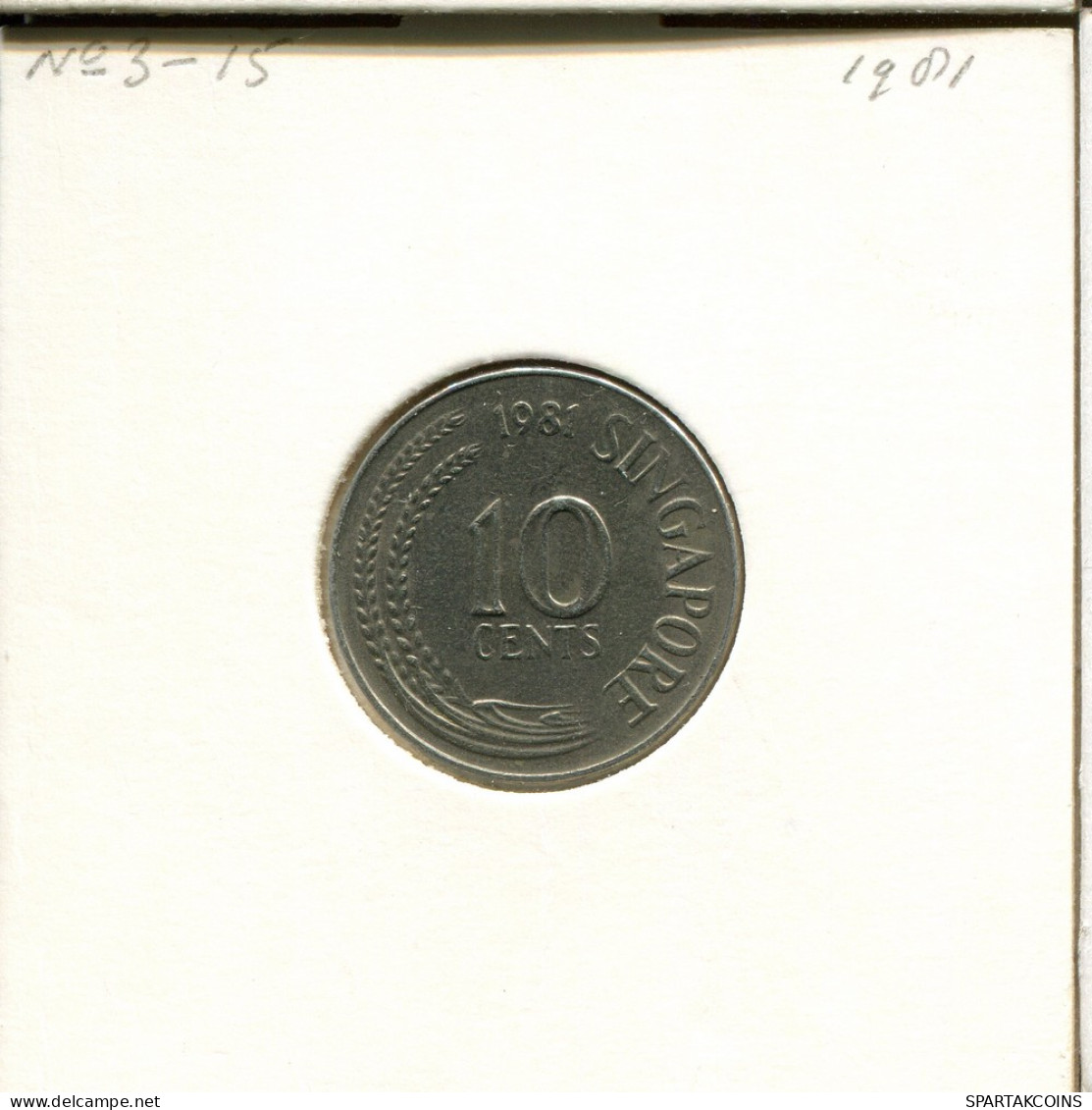 10 CENTS 1981 SINGAPOUR SINGAPORE Pièce #AR470.F - Singapour