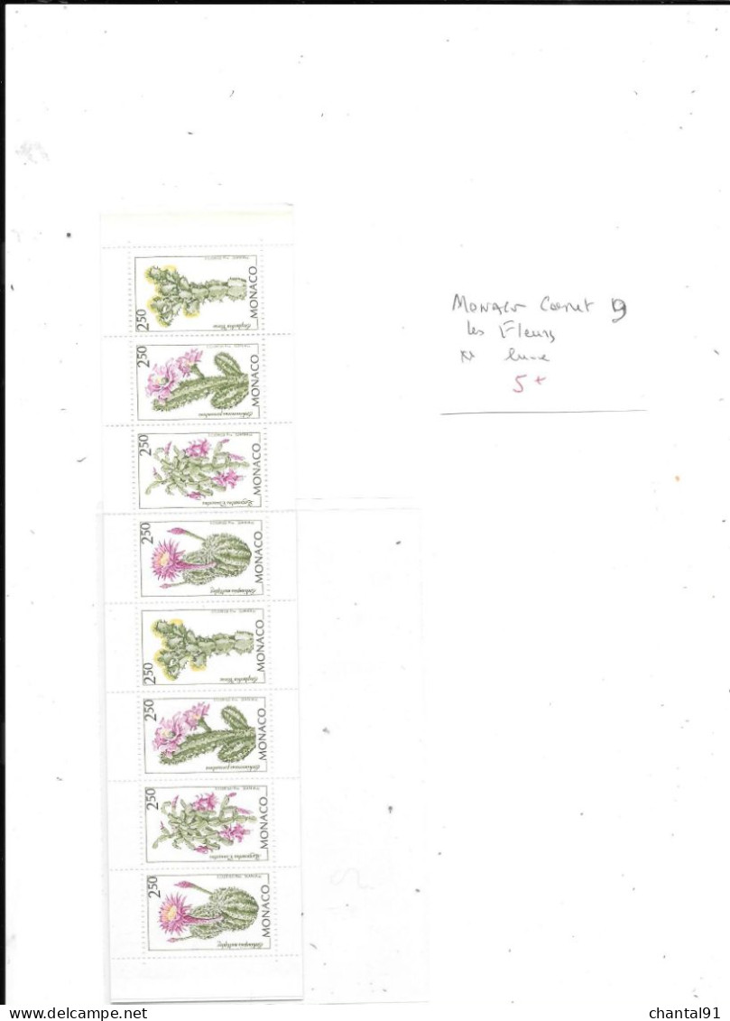 MONACO N° CARNET 9 ** LES FLEURS - Postzegelboekjes