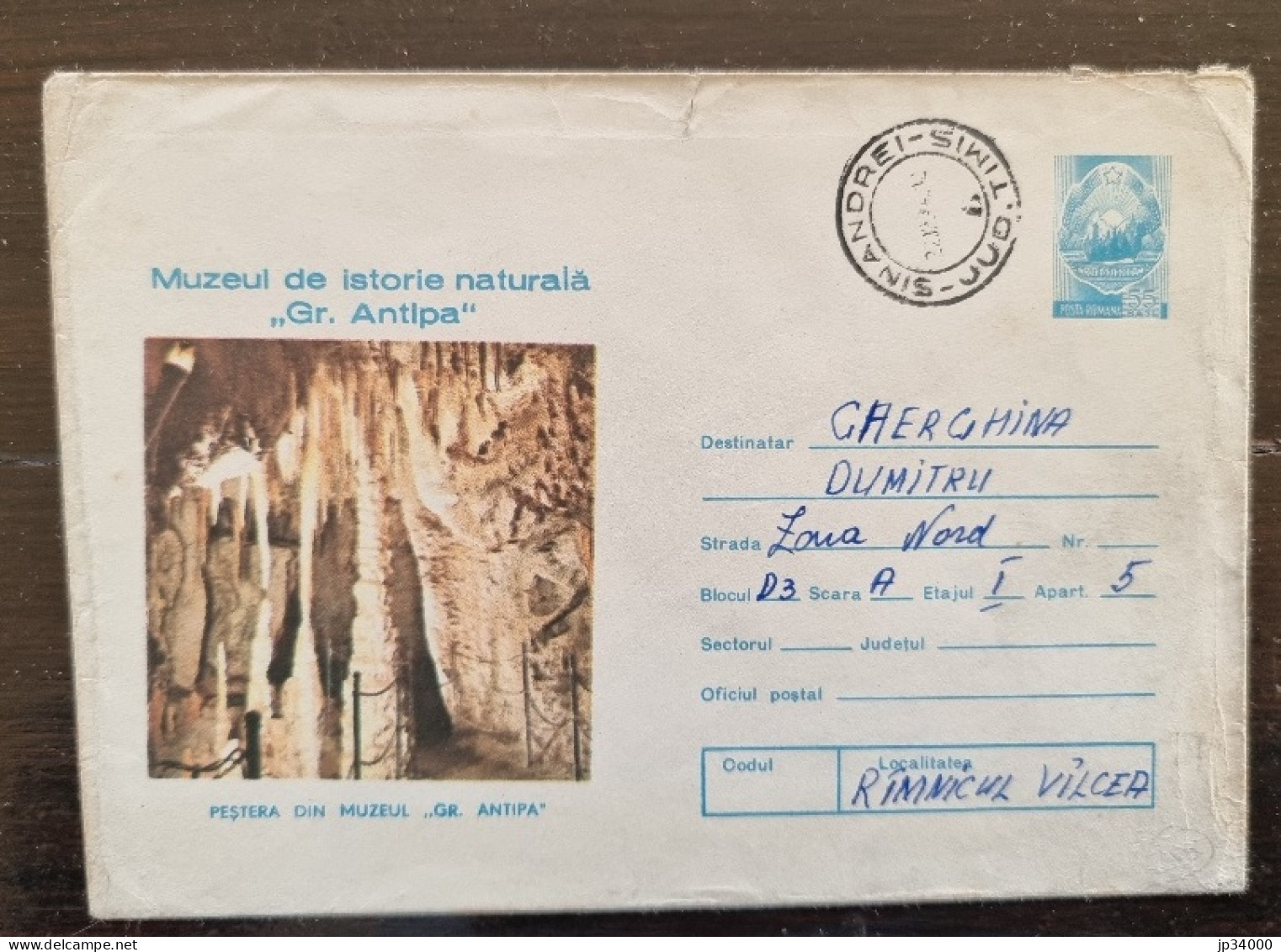 ROUMANIE Grotte, Grottes, Caves, Cueva. Entier Postal émis En 1974  Et Ayant Circulé (14) - Autres & Non Classés