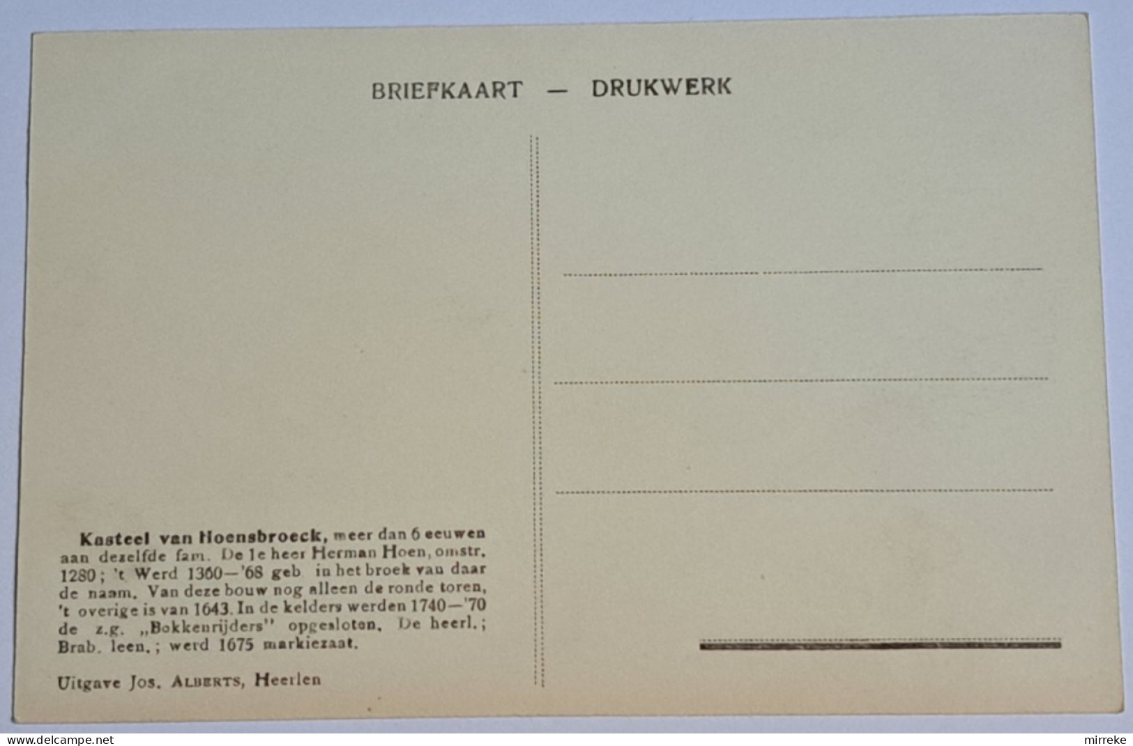 @Le@  -  HEERLEN  -  Kasteel Van Hoensbroeck  -  Zie / Voir Scan's - Heerlen