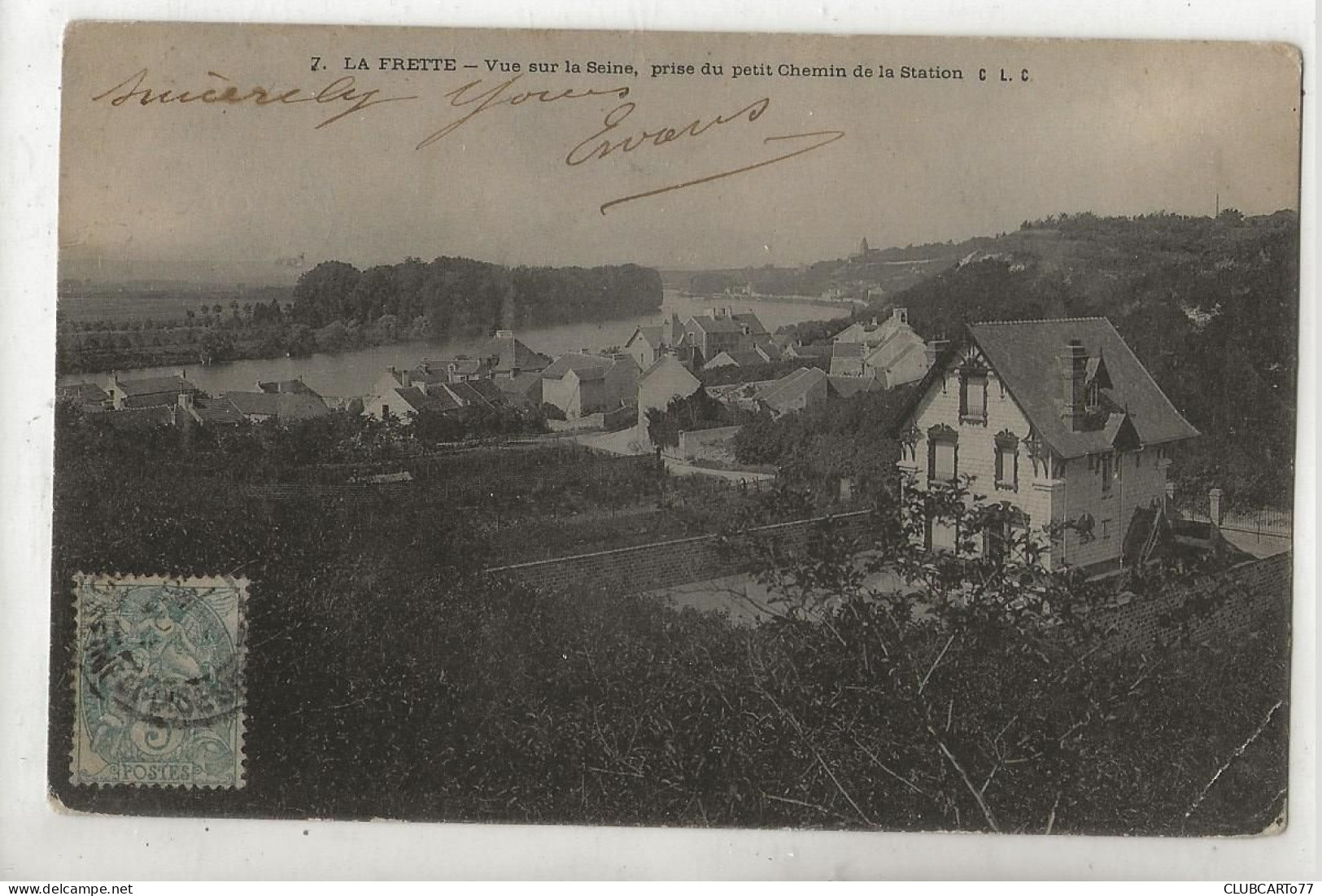 La Frette-sur-Seine (95) : Vue Panoramique Sur Le Petit Chemin De La Station Prise Au Niveau De La Villa  En 1905 PF. - La Frette-sur-Seine