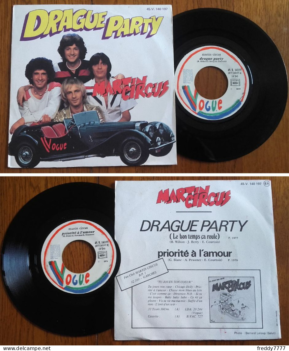 RARE French SP 45t RPM (7") MARTIN CIRCUS «Drague Party» («Le Bon Temps çà Roule») (1977) - Verzameluitgaven