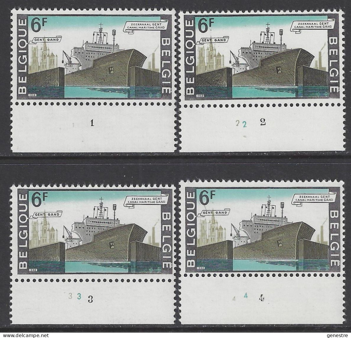 Belgique - 1968 - COB 1479 ** (MNH) - Planches 1 à 4, Série Complète - 1961-1970