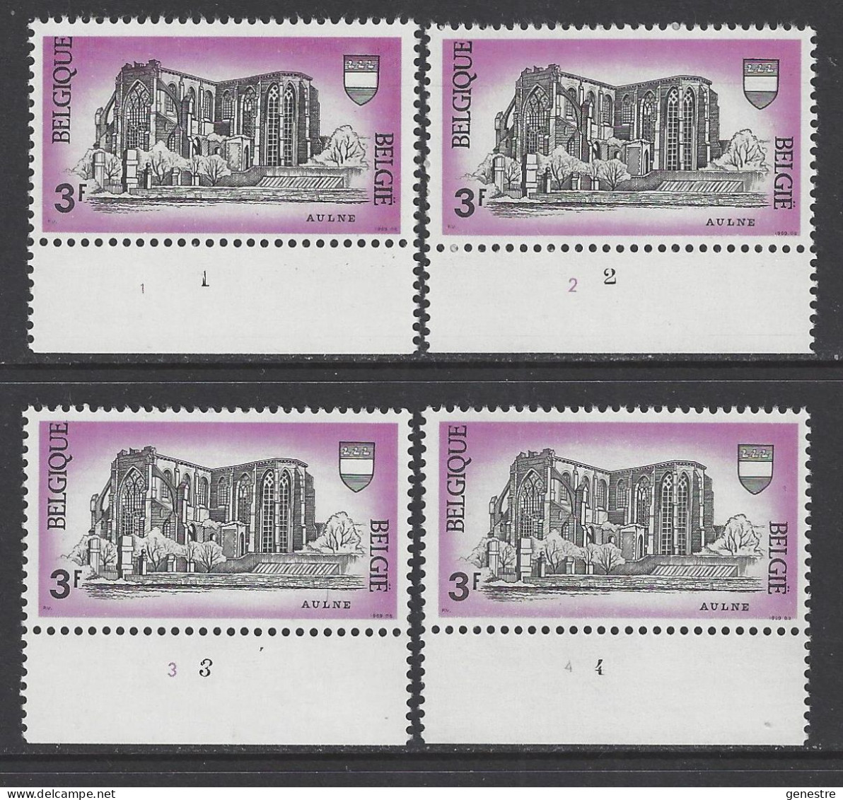 Belgique - 1969 - COB 1483 ** (MNH) - Planches 1 à 4, Série Complète - 1961-1970