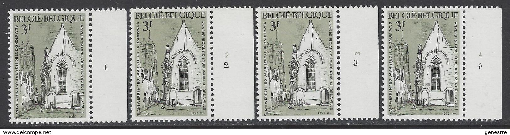 Belgique - 1969 - COB 1487 ** (MNH) - Planches 1 à 4, Série Complète - 1961-1970