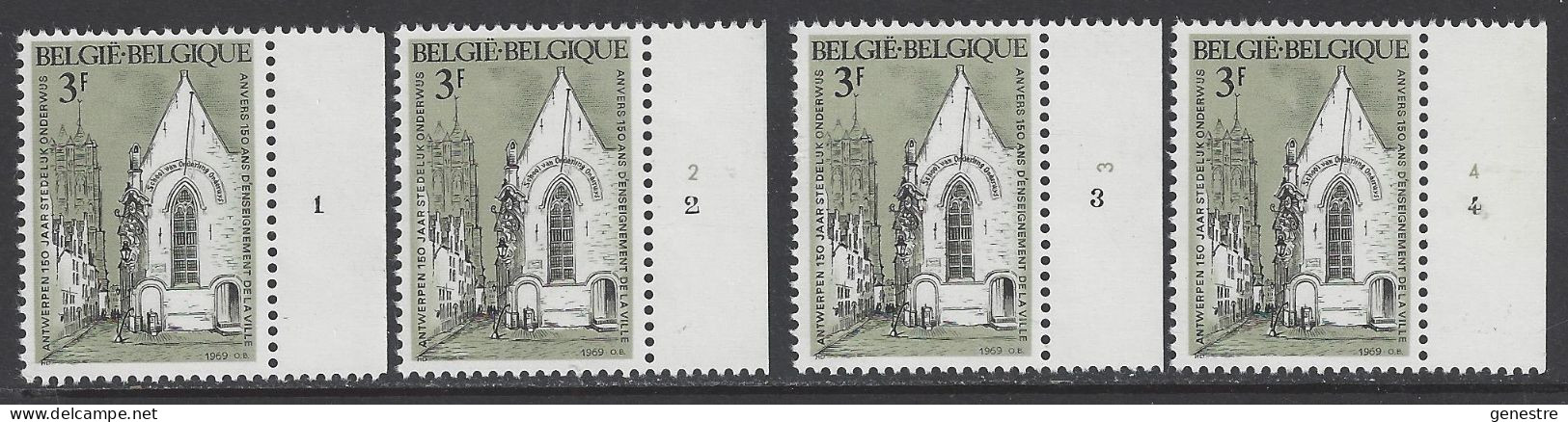 Belgique - 1969 - COB 1487 ** (MNH) - Planches 1 à 4, Série Complète - 1961-1970