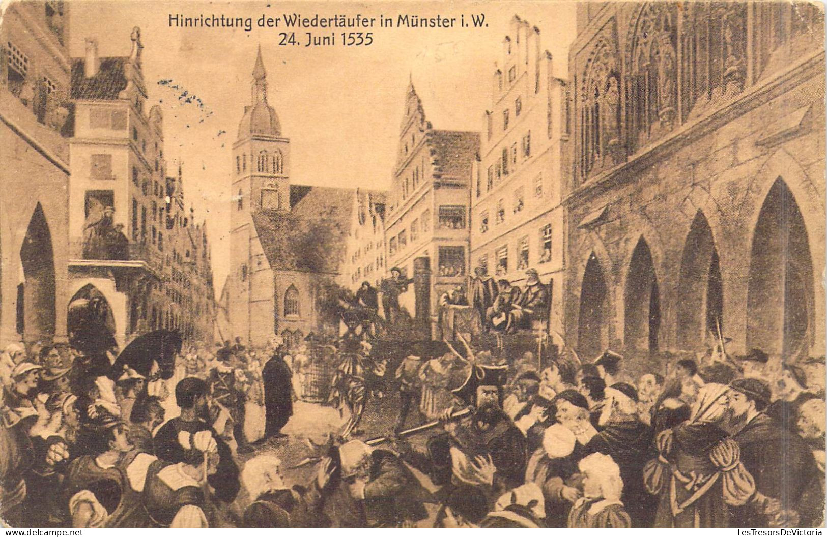 FRANCE - 68 - Munster - Hinrichtung Der Wiedertaufer In Munster I.w. 24 Juni 1535  - Carte Postale Ancienne - Munster