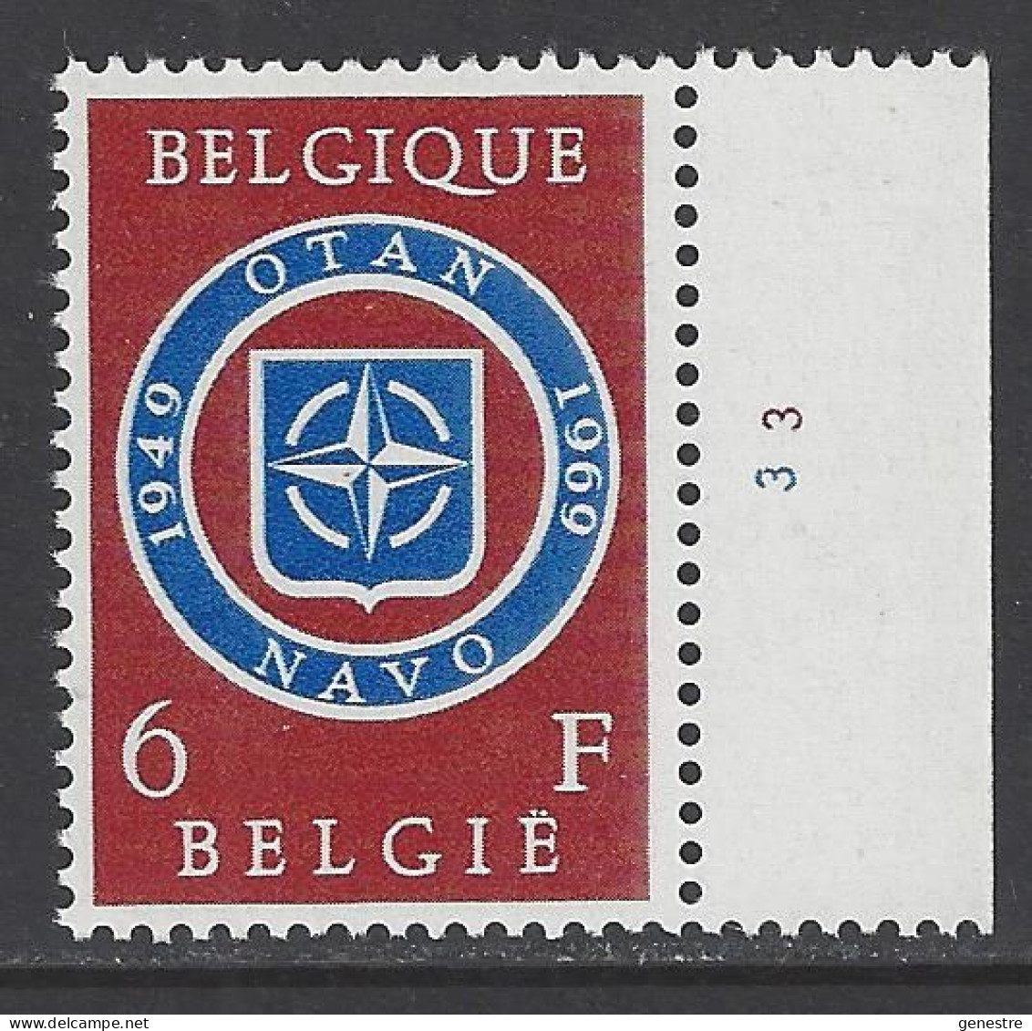 Belgique - 1969 - COB 1496 ** (MNH) - Planche 3 - 1961-1970