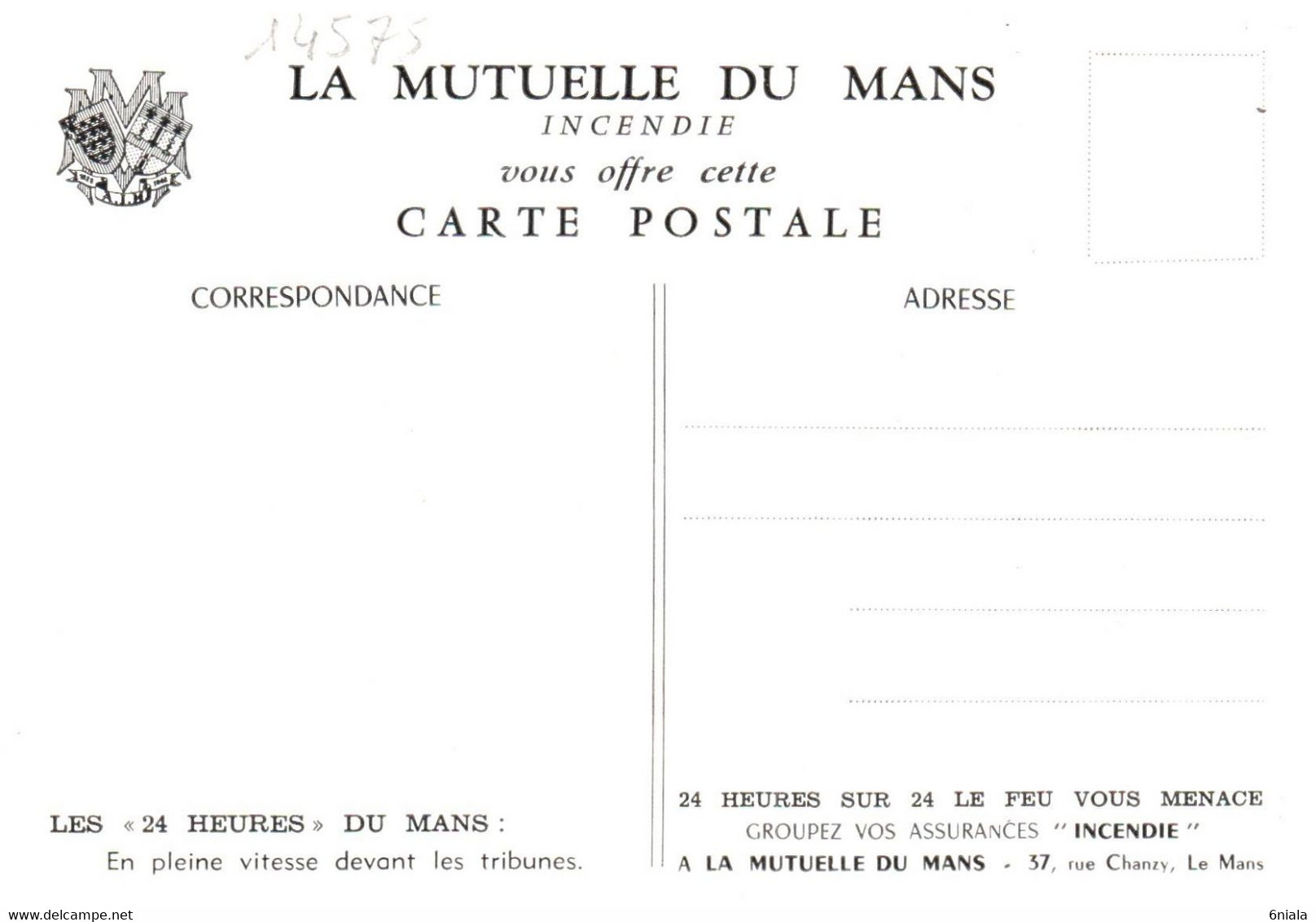 17383 En Pleine Vitesse Devant Les Tribunes   24 Heures Du Mans  MUTUELLE DU  MANS Course Automobile.  (Recto Verso) 72 - Le Mans