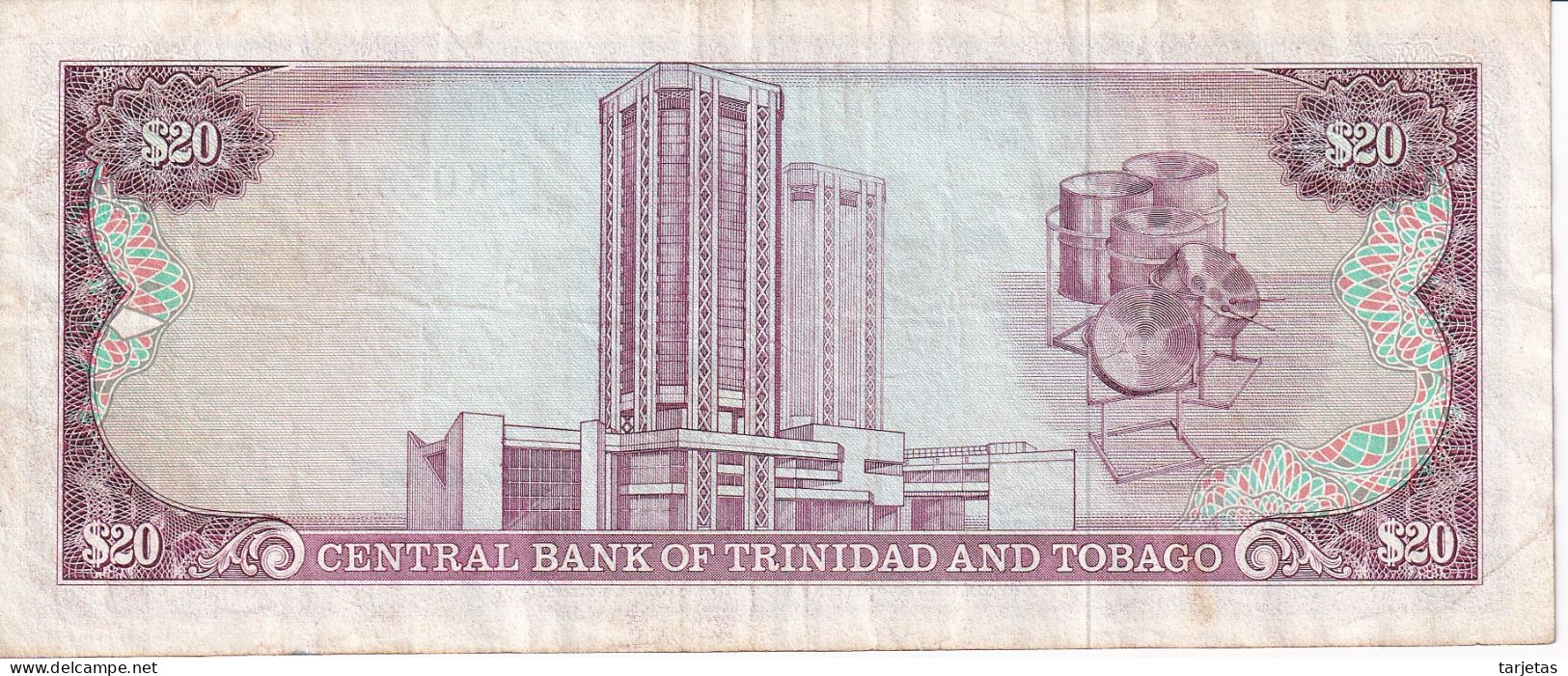 BILLETE DE TRINIDAD Y TOBAGO DE 20 DOLLARS DEL AÑO 1985 (BANKNOTE) BIRD-PAJARO - Trinidad & Tobago
