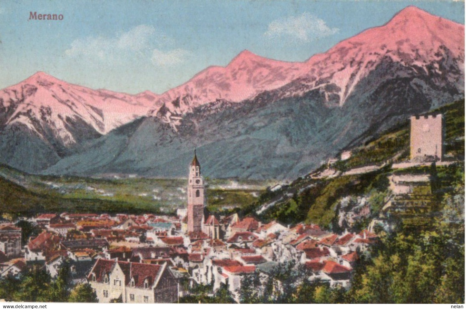 MERANO - PANORAMA - 1929 -  F.P. - STORIA POSTALE - Merano