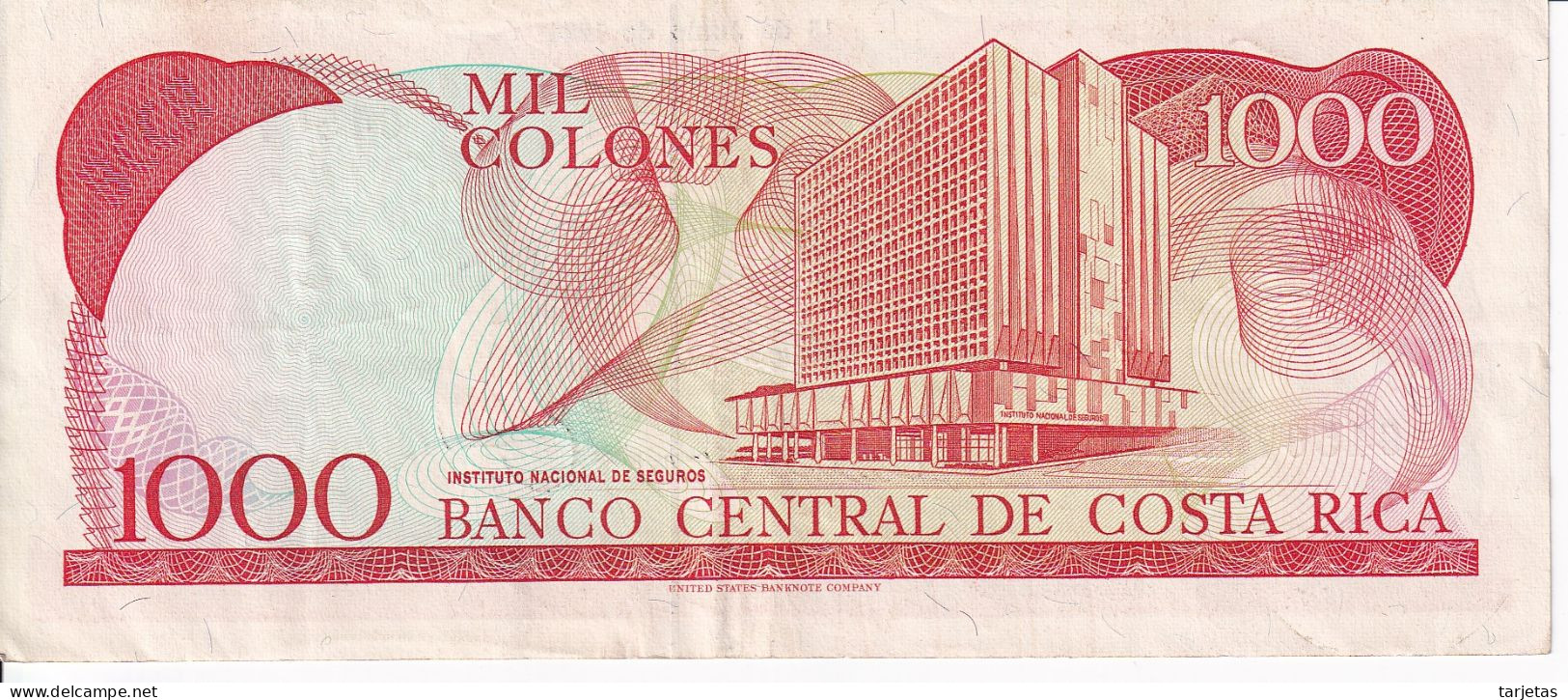 BILLETE DE COSTA RICA DE 1000 COLONES AÑO 1994 SERIE C CALIDAD EBC (XF)  (BANKNOTE) - Costa Rica
