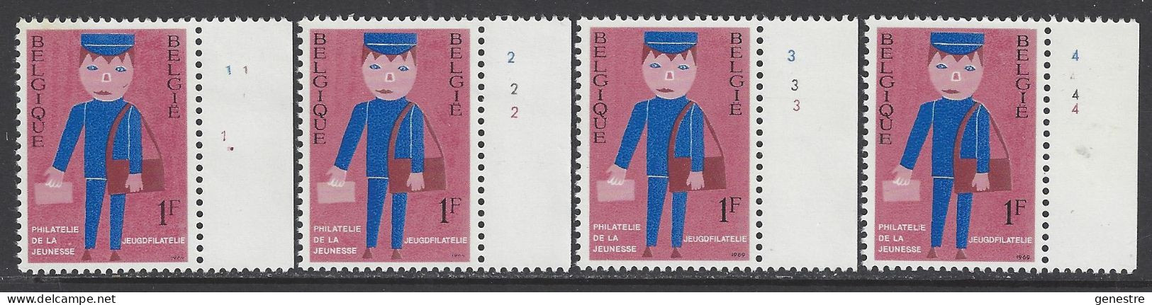 Belgique - 1969 - COB 1511 ** (MNH) - Planches 1 à 4, Série Complète - 1961-1970