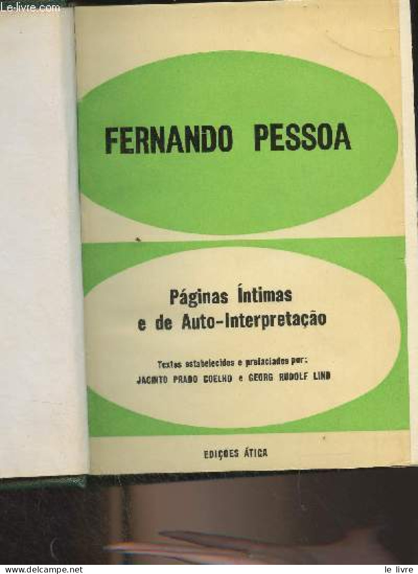 Paginas Intimas E De Auto-Interpretaçao - Pessoa Fernando - 1966 - Culture