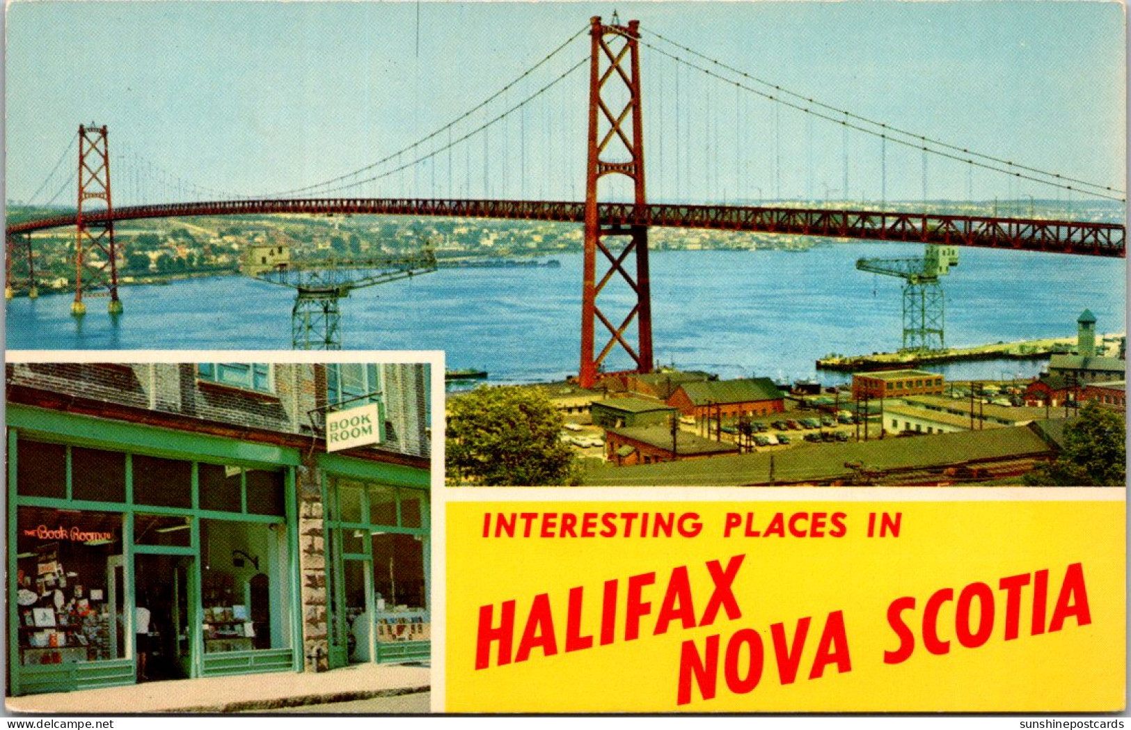 Canada Nove Scotia Interesting Places In Halifax Showing Book Store And The Angus L Macdonald Bridge - Halifax