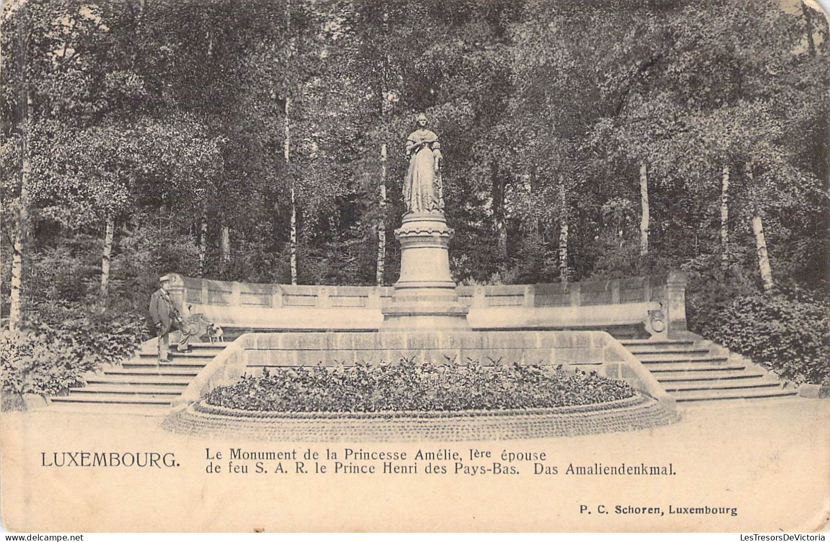 LUXEMBOURG - Le Monument De La Princesse Amélie -  Carte Postale Ancienne - Autres & Non Classés
