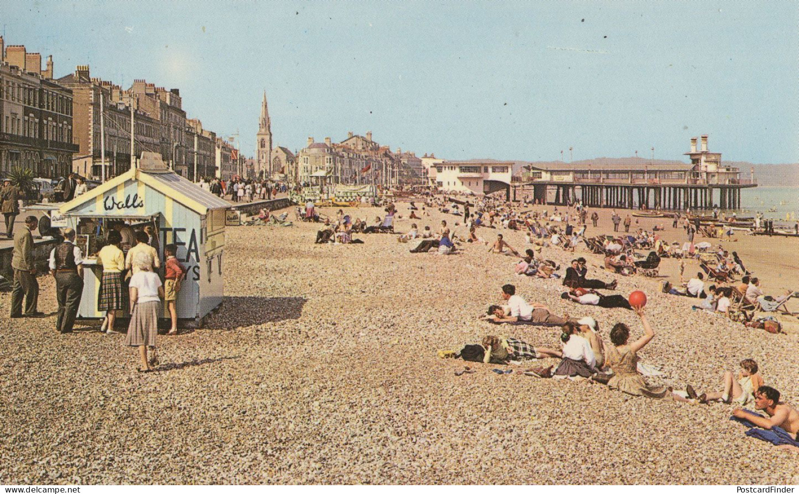 Ice Cream Stand On Weymouth Beach Dorset 1960s Postcard - Weymouth