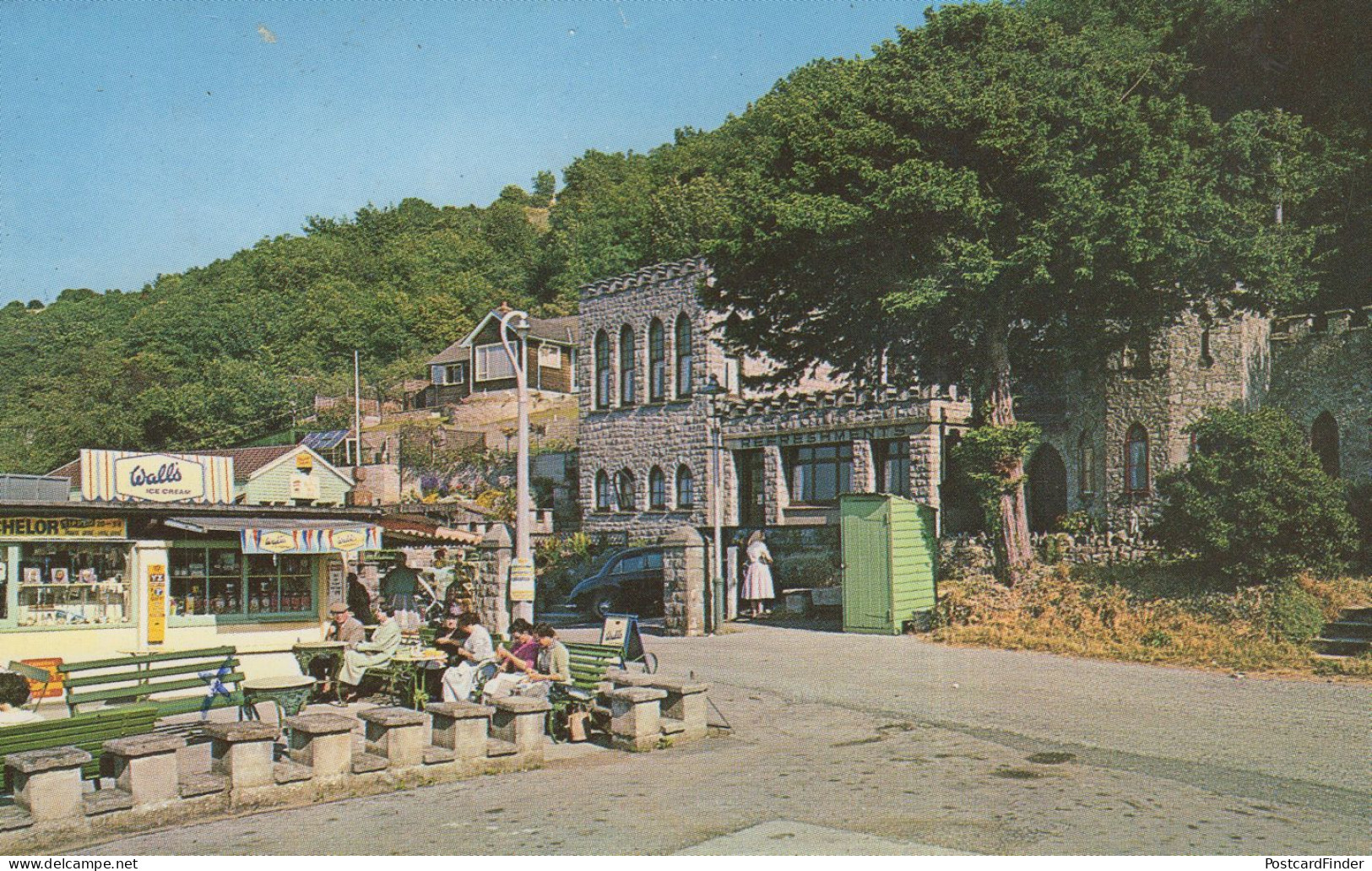 Gullivers Ice Cream Van At Market Square Northampton 1970s Postcard - Northamptonshire