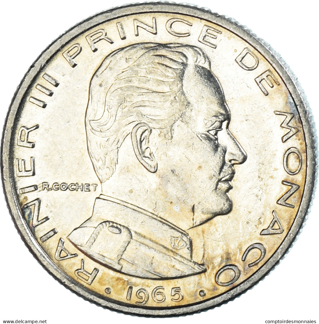 Monnaie, Monaco, 1/2 Franc, 1965 - 1960-2001 Nouveaux Francs