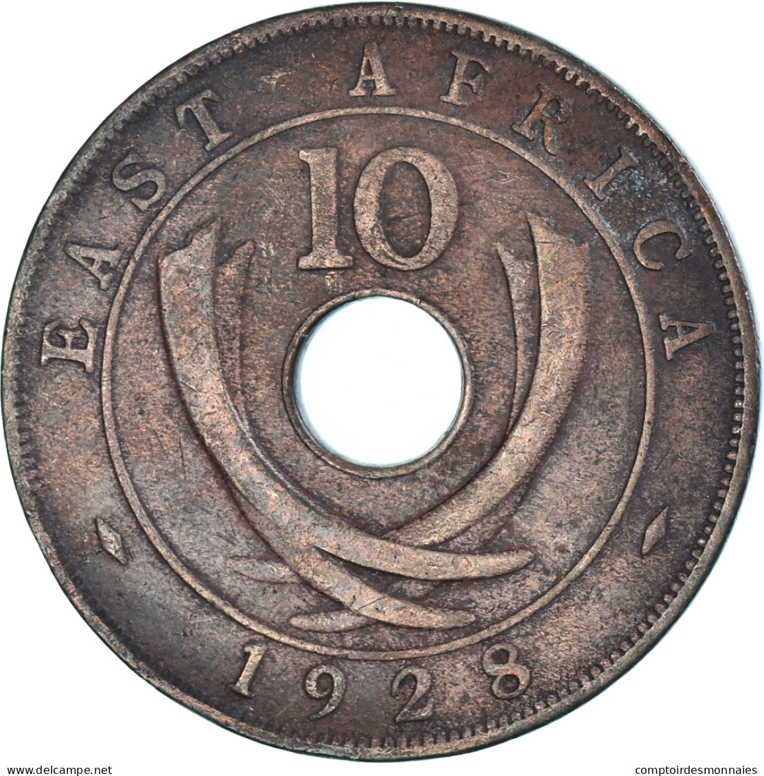 Monnaie, Afrique Orientale, 10 Cents, 1928 - Colonie Britannique