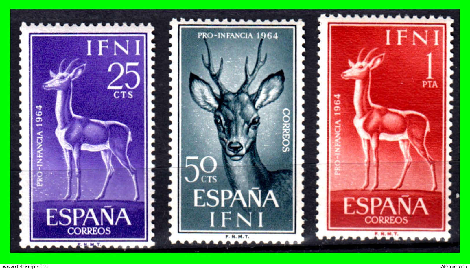 ESPAÑA COLONIAS ESPAÑOLAS ( IFNI ESPAÑOL AFRICA ) SERIE DE SELLOS AÑO 1964 PRO INFANCIA - NUEVOS - - Ifni