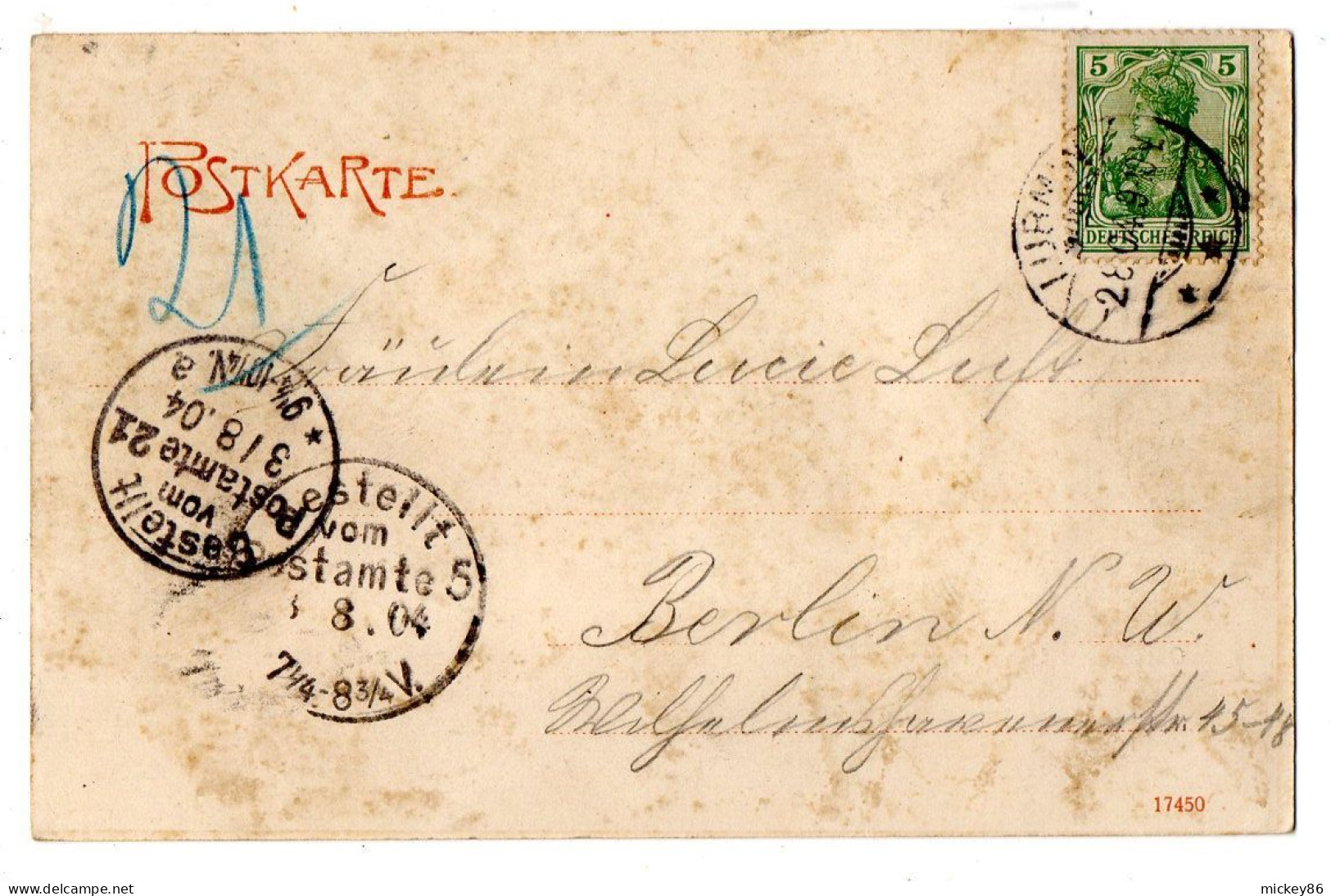 Allemagne -- LUBMIN --1904 -- Ostseeebad ..." Beug's Hotel "..carte Précurseur....timbre .... Cachets - Lubmin