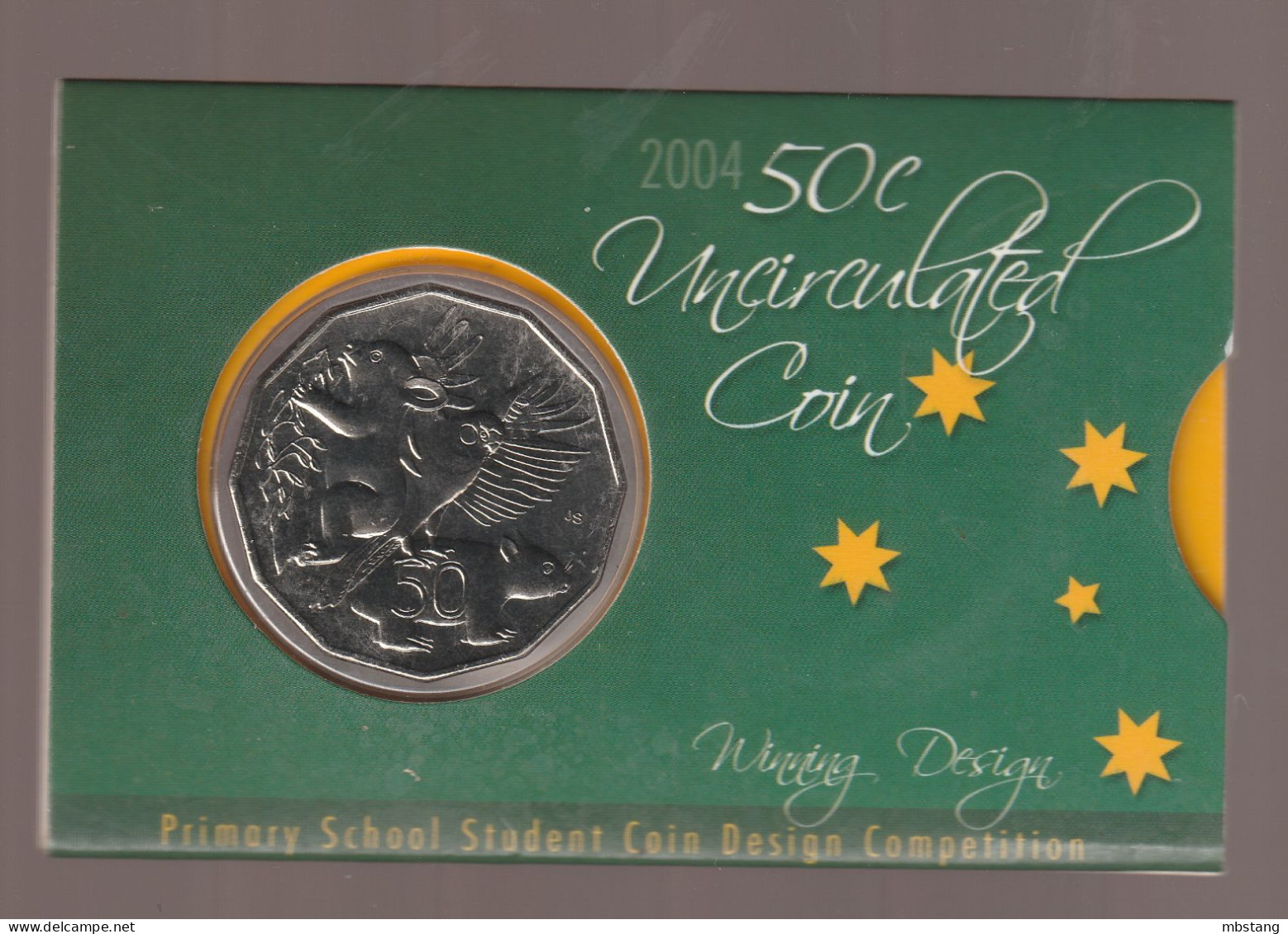 AUSTRALIA  50 Cents - (Student Design) 2004 15.55 G •  31.51 Mm KM# 694 - Ongebruikte Sets & Proefsets