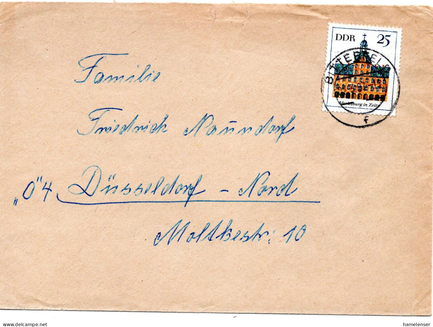 65356 - DDR - 1967 - 25Pfg Gebaeude EF A Bf BITTERFELD -> Westdeutschland - Cartas & Documentos