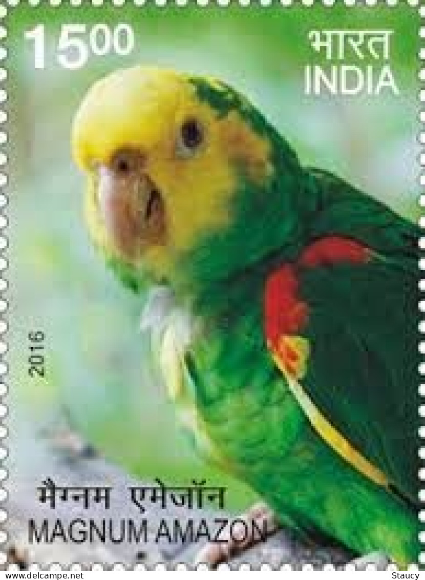 India 2016 Exotic Birds _ PARROTS 1v STAMP MNH, As Per Scan - Coucous, Touracos