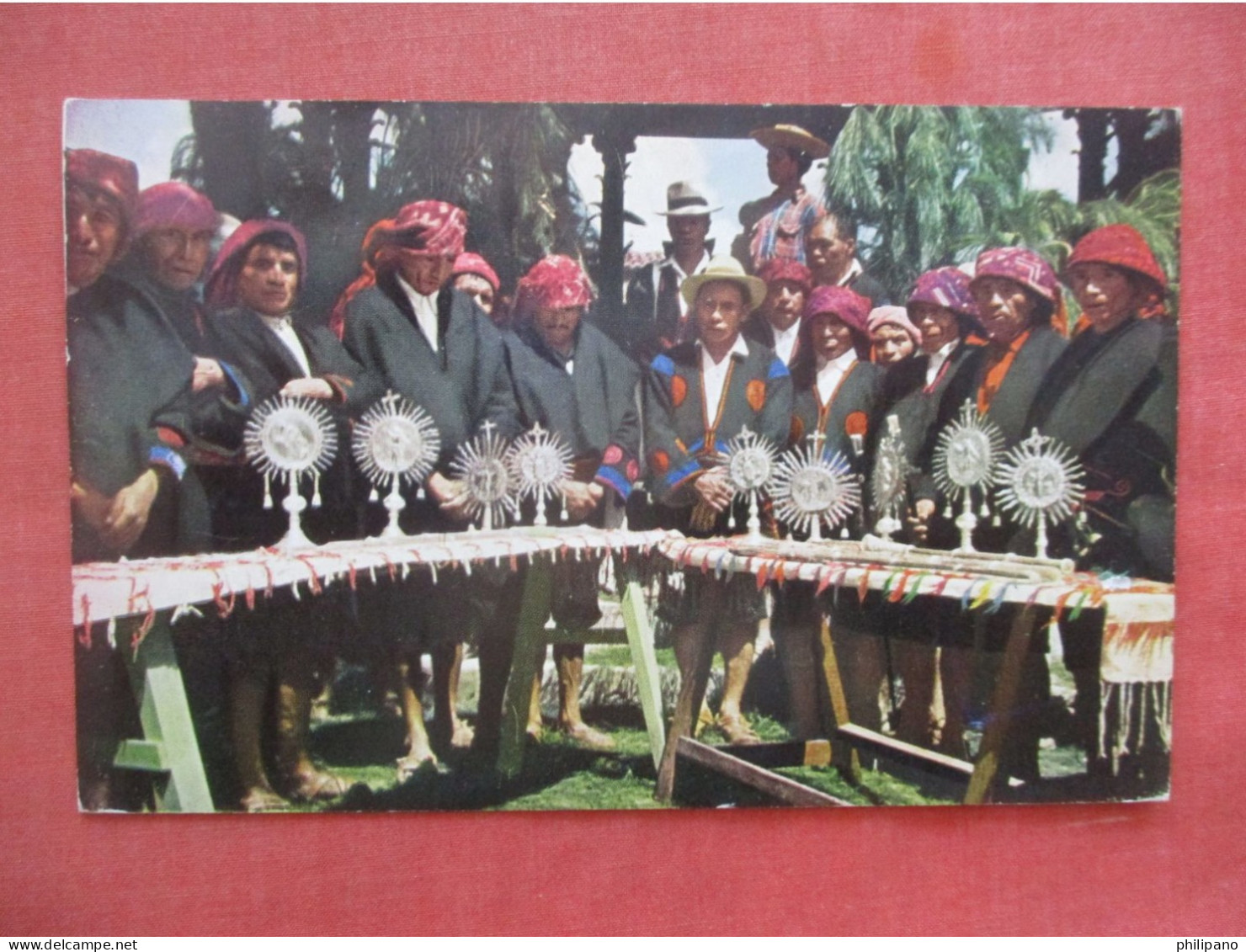 Indigenas Cofrades De Chichicastenango Guatemala Chrome Postcard  Ref 6028 - Guatemala
