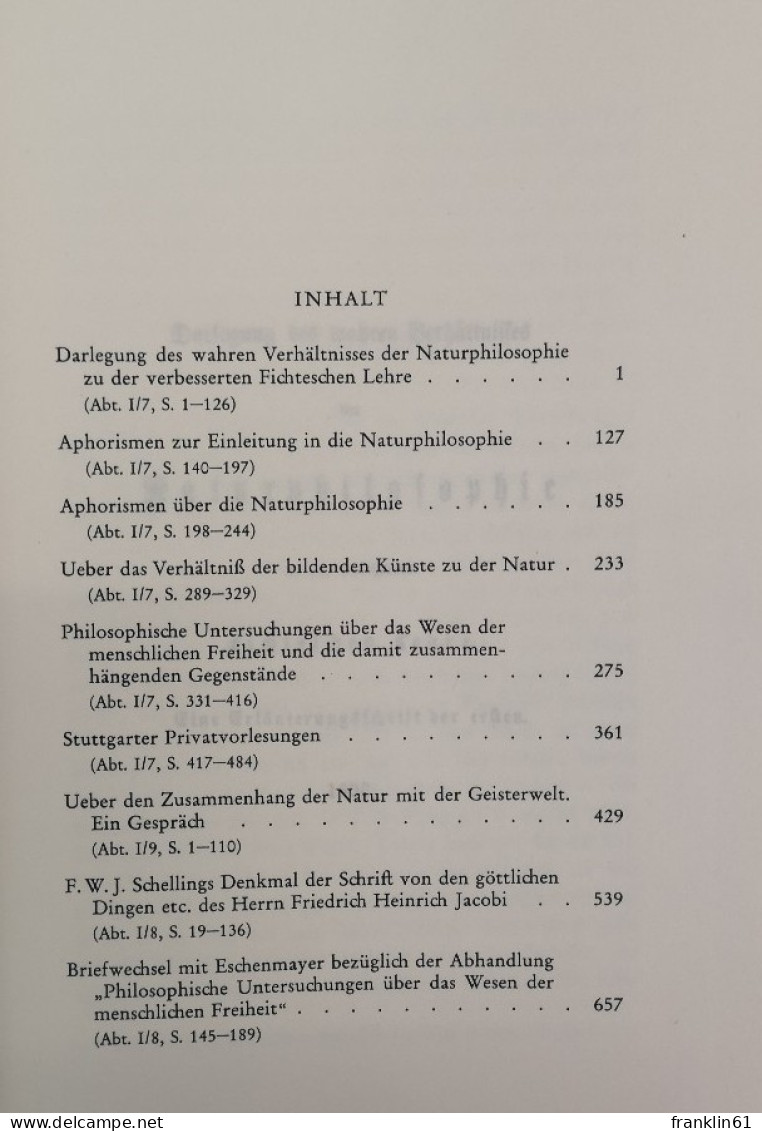 Schriften Von 1806 - 1813. - Filosofie