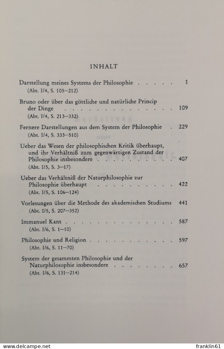 Schriften Von 1801 - 1804. - Filosofía