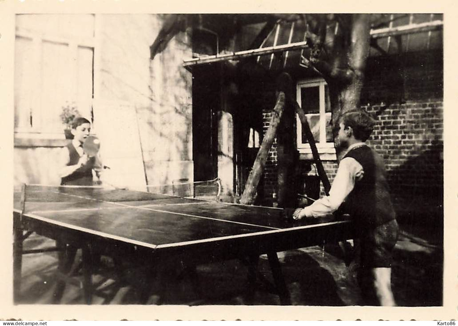 Tennis De Table , Ping Pong * Sport * Jeu Enfants * Photo Ancienne 9x6cm - Tafeltennis