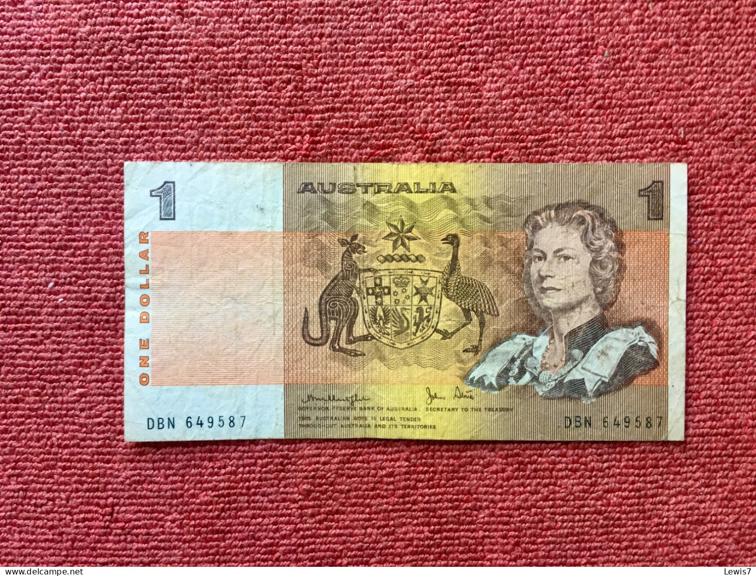 Banknote 1$ Dollar Australia - Queen Elizabeth II - 1966-72 Reserve Bank Of Australia