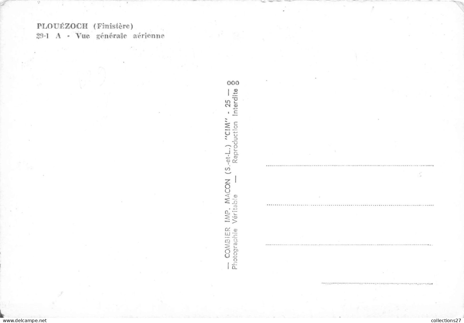 29-PLOUEZOCH- VUE GENERALE AERIENNE - Other & Unclassified