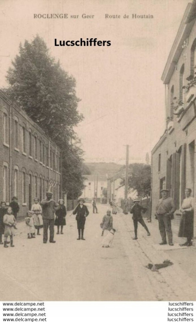 Top Carte - Roclenge Sur Geer - Route De Houtain - Vue Très Animée - 2 Scans - Bassenge