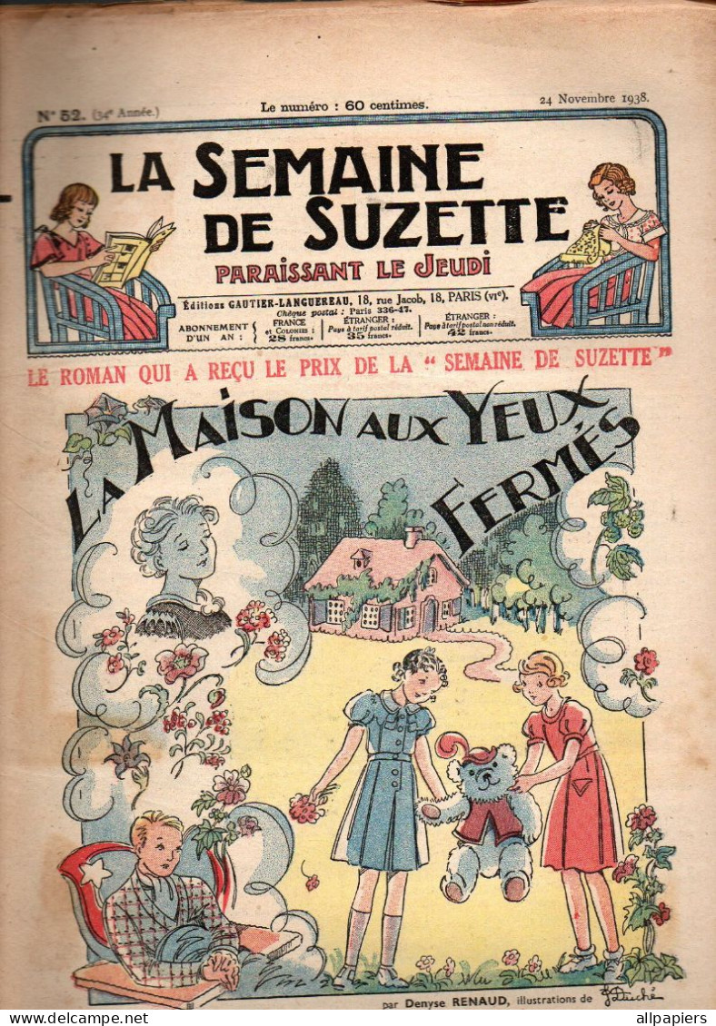 La Semaine De Suzette N°52 Intéressante Exposition Musée De La France D'Outre-Mer - Le Plus Joli Bonnet De Ste-Catherine - La Semaine De Suzette