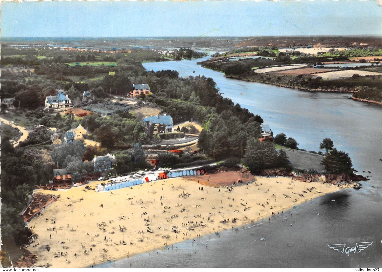 29-PORT-MANEC'H - LA PLAGE ET L'ENTREE DE L'AVEN VUE DU CIEL - Autres & Non Classés