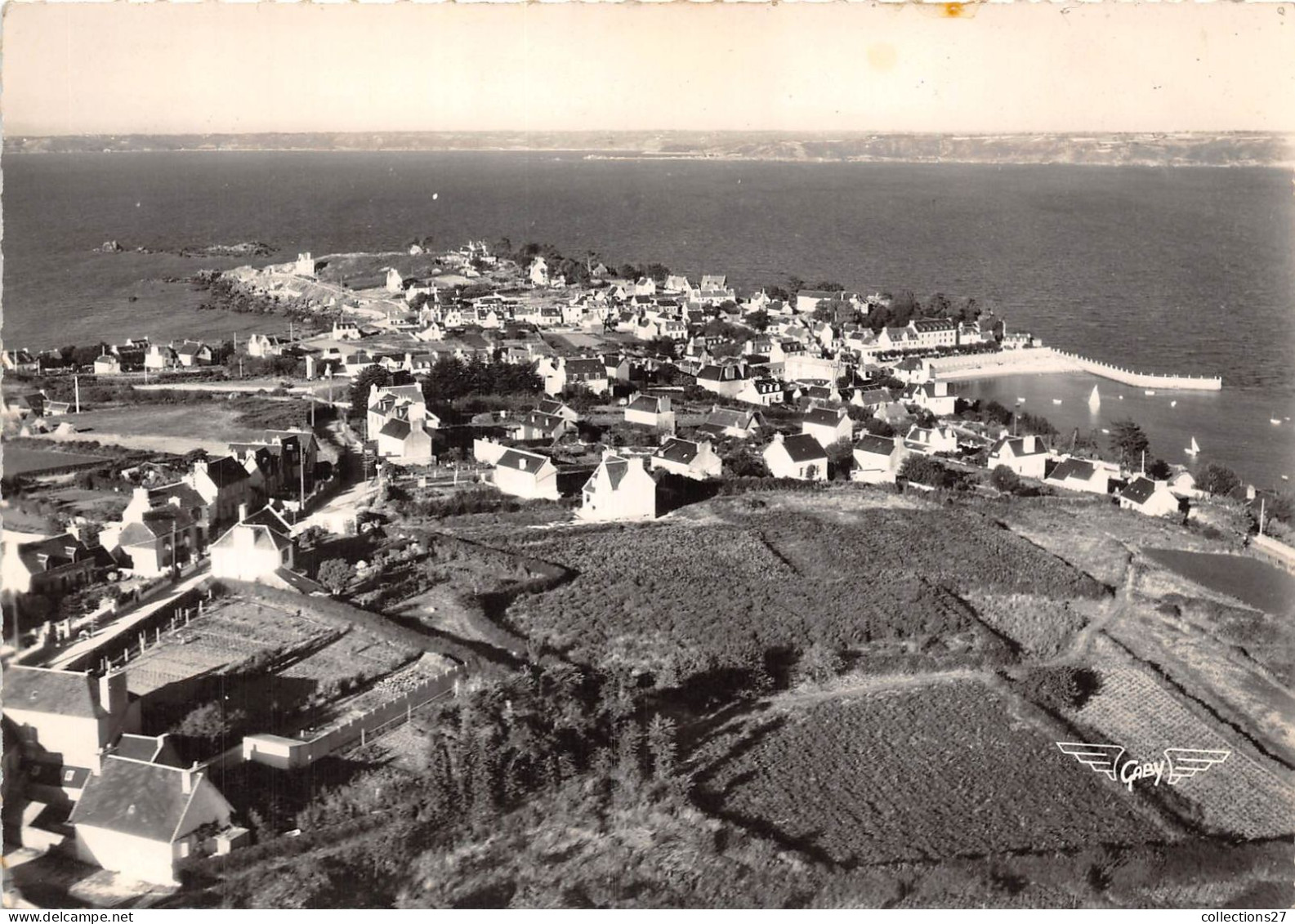 29-LOCQUIREC- LE PORT ET LA PRESQU'ILE VUE DU CIEL - Locquirec