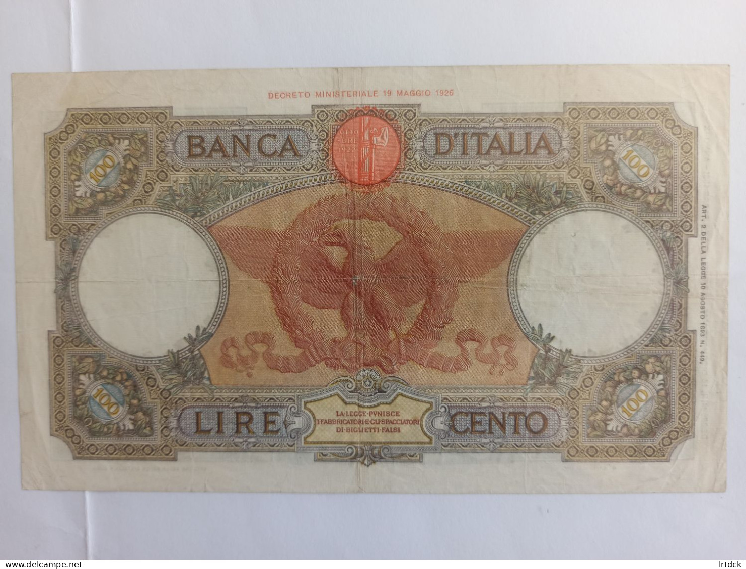 2 Billets Italie 100 Lires - Other & Unclassified