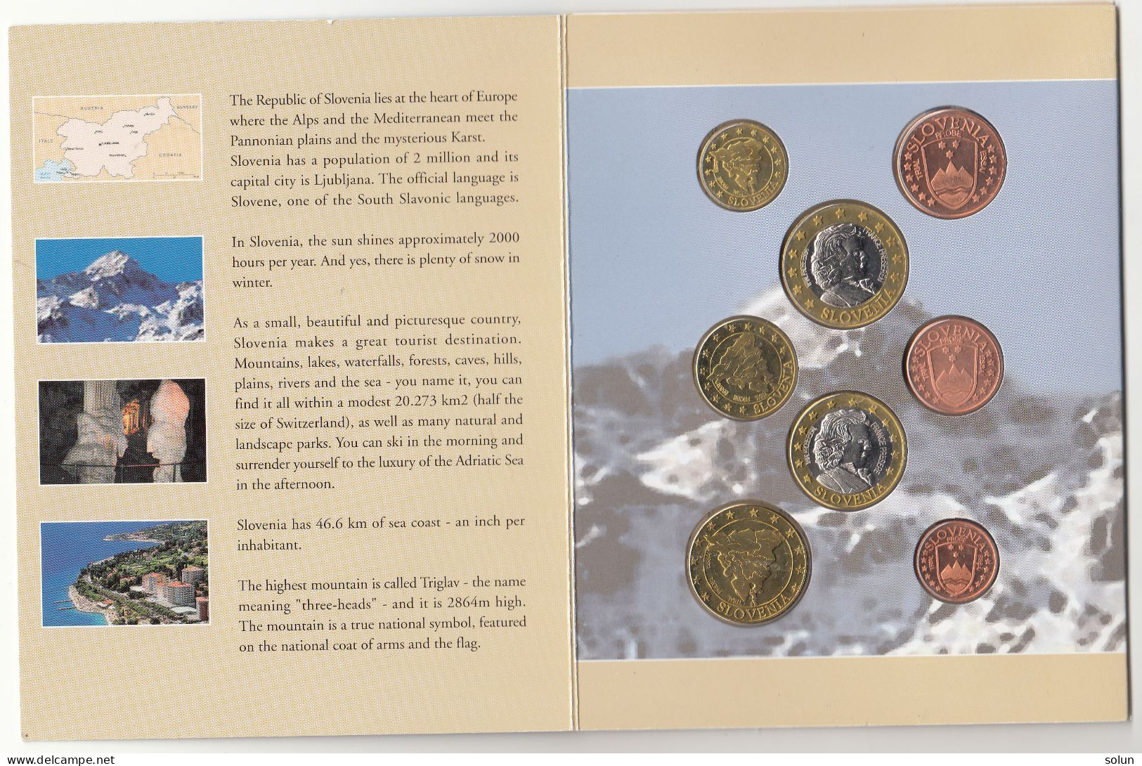 PATTERN/PROTOTYPE EURO COIN COLLECTION SLOVENIA 2004 - Slovenia