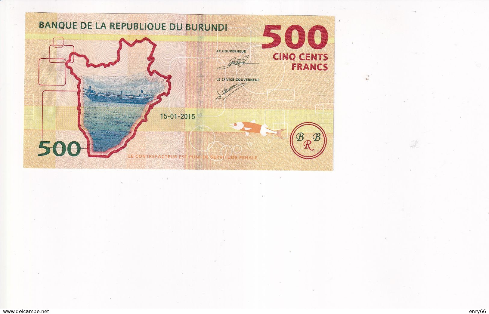 BURUNDI 500 FRANCS 2015  UNC - Burundi
