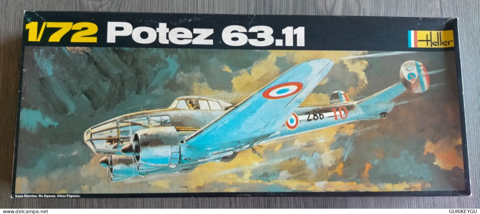 Rarissime Maquette AVION 1/72 Potez 63.11 Heller FRANCE N° 396 Ancienne EO NEUF Boite Fermée D'origine Années 70 - Aviazione
