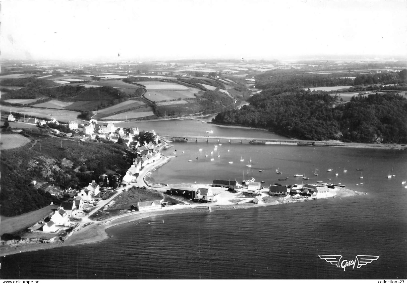 29-LE-DOURDUFF- PRES LOCQUENOLE- LE PORT ET LE PONT VUE DU CIEL - Autres & Non Classés