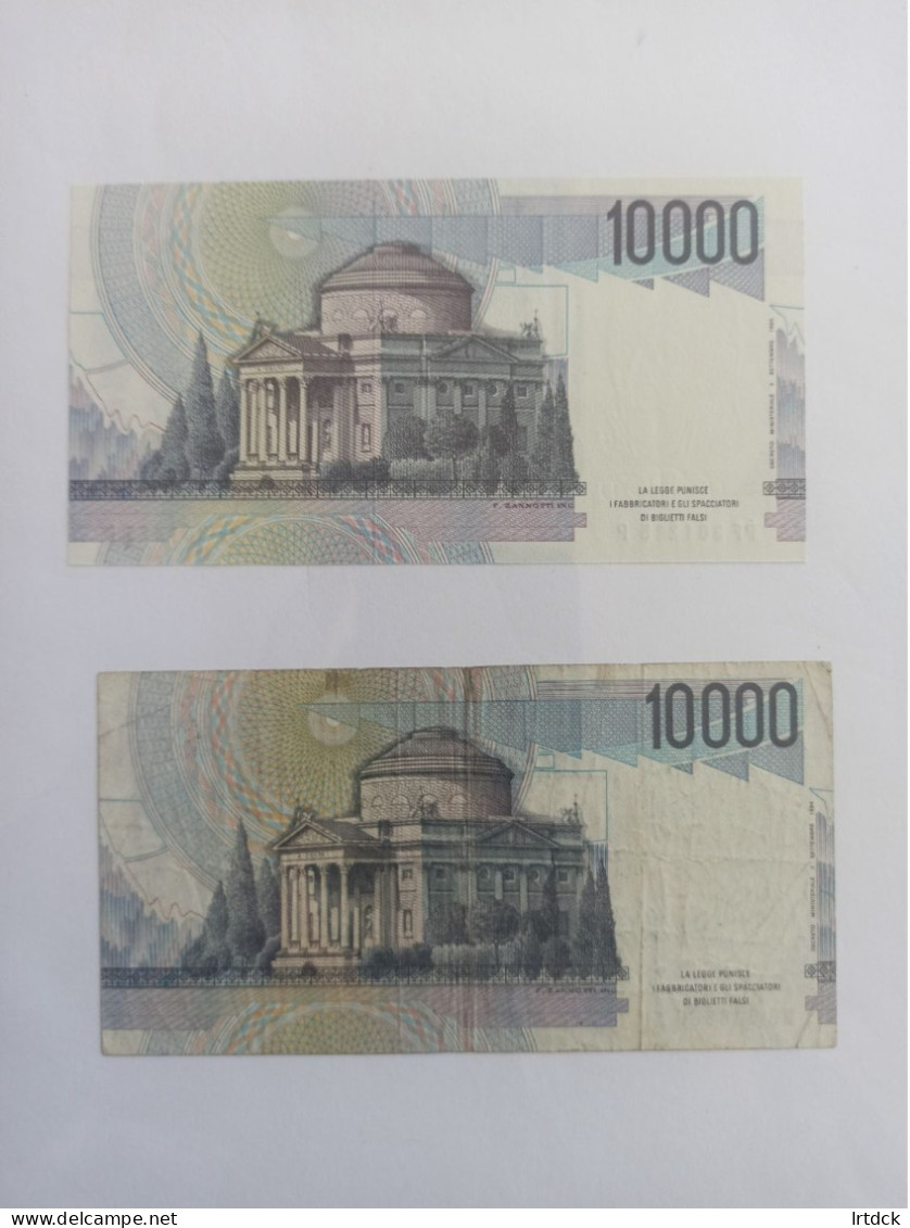 2 Billets 10000 Lires 1984 - 5000 Lire