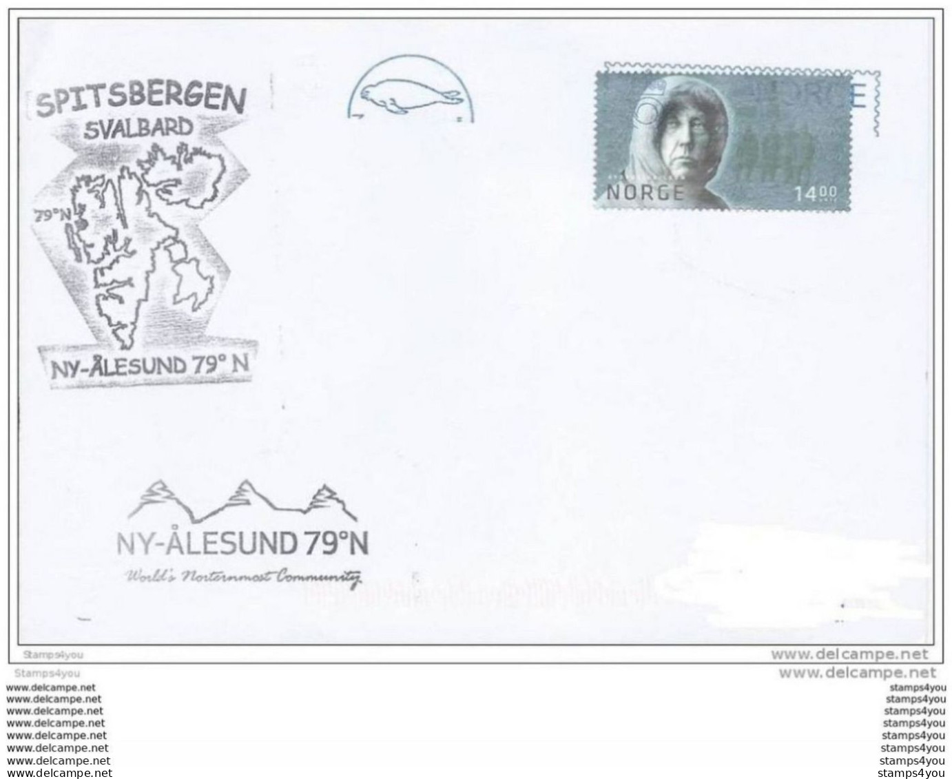 31-62 - Pli Spitsbergen - Ny-Alesund 2011 - Cachet Illustré - Timbre Amundsen - Forschungsstationen & Arctic Driftstationen