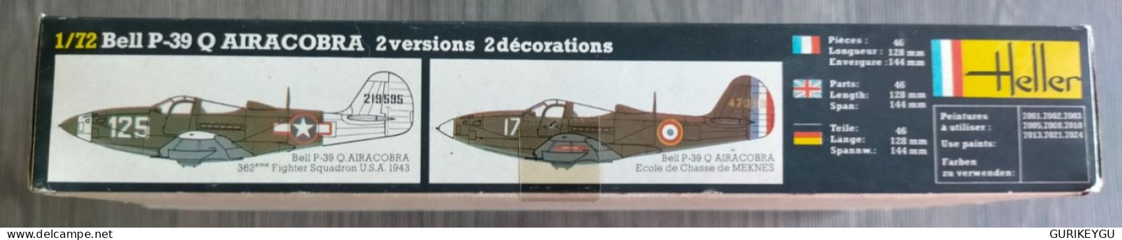 RARE Maquette AVION 1/72 BELL P-39 Q AIRACOBRA Heller FRANCE N° 271 Ancienne EO NEUF Boite Fermée D'origine Années 70 - Aviazione