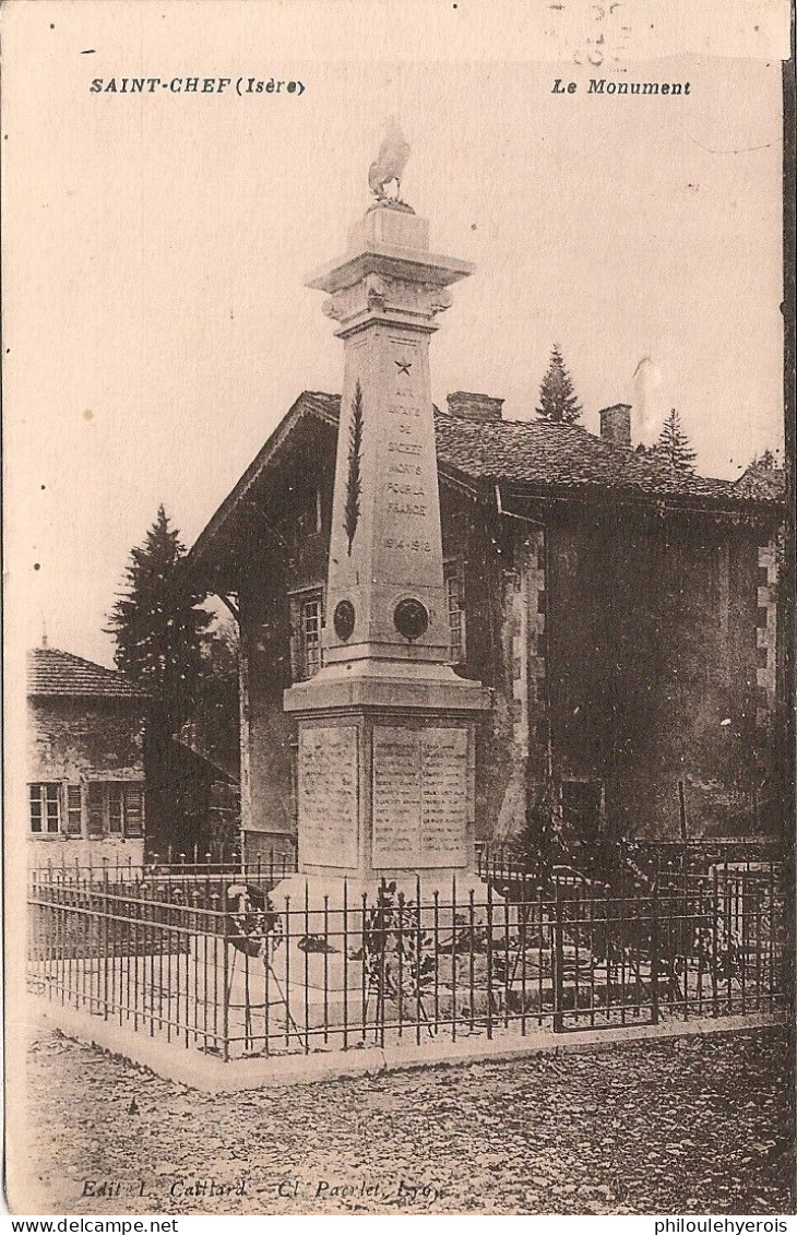 CPA 38 SAINT CHEF Le Monument Aux Mort 1950 - Saint-Chef